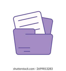 Icono de carpeta de oficina Ilustración vectorial limpia y moderna
