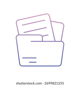 Icono de carpeta de oficina Ilustración vectorial limpia y moderna