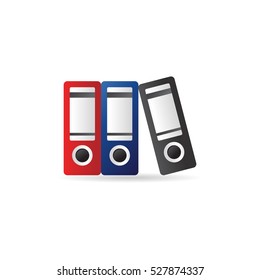 Office folder icon in color. File document arrange rack
