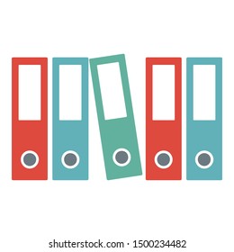 Office folder icon. Flat illustration of office folder vector icon for web design