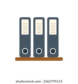 Office folder icon flat vector. Platform system. Human access isolated
