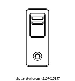 Office folder icon in line style