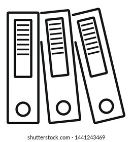 Office folder icon. Outline office folder vector icon for web design isolated on white background