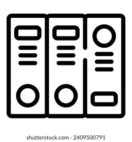 Office folder icon outline vector. System training. Computer soft