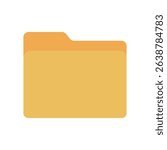 Office folder icon yellow pink blue illustration