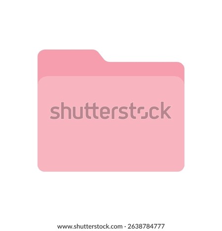 Office folder icon yellow pink blue illustration