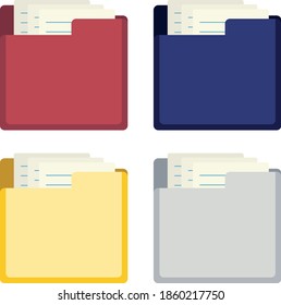 Office folder icons. Icons for different situations.