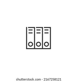 Office folder line icon. linear style sign for mobile concept and web design. Outline vector icon. Symbol, logo illustration. Vector graphic