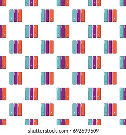 Office folder pattern in cartoon style. Seamless pattern vector illustration