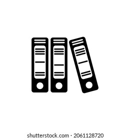 office folder stack icon set vector sign symbol