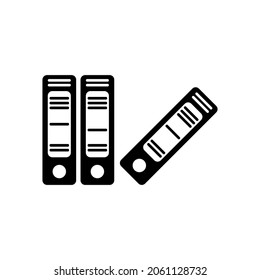 office folder stack icon set vector sign symbol
