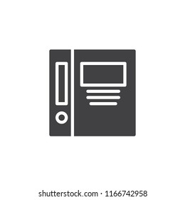 Office folder vector icon. filled flat sign for mobile concept and web design. office binder simple solid icon. Symbol, logo illustration. Pixel perfect vector graphics