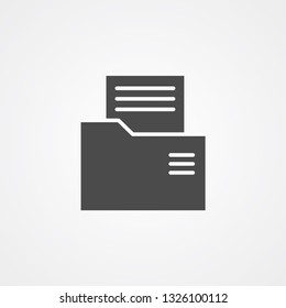 Office folder vector icon sign symbol