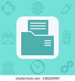 Office folder vector icon sign symbol