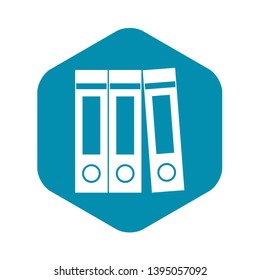 Office folders with documents icon. Simple illustration of office folders with documents vector icon for web