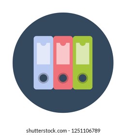 Office folders flat icon. You can be used folders icon for several purposes like: websites, UI, UX, print templates, promotional materials, info-graphics, web and mobile phone apps.