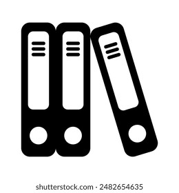 Office Folders icon. Document management icon. Office Folders with Papers and Documents.