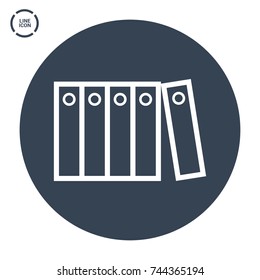 office folders icon line vector icon