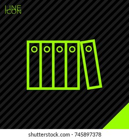 office folders icon line vector icon