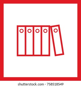 office folders icon line vector icon