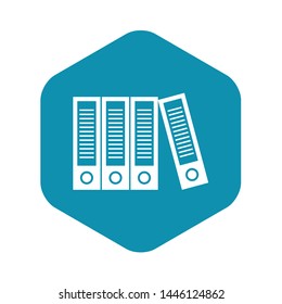 Office folders icon. Simple illustration of office folders vector icon for web