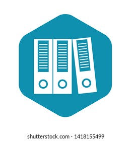Office folders icon in simple style on a white background vector illustration