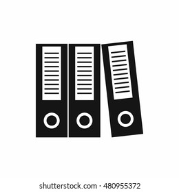 Office folders icon in simple style on a white background vector illustration