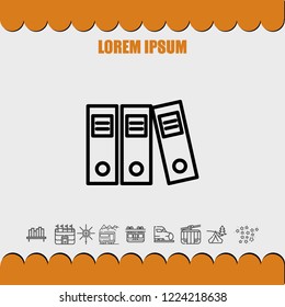 Office folders icon vector