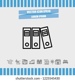 Office folders icon vector