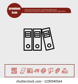 Office folders icon vector