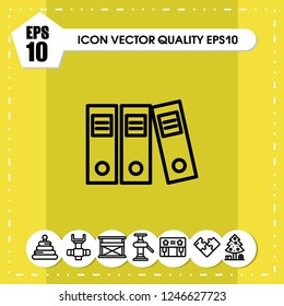 Office folders icon vector
