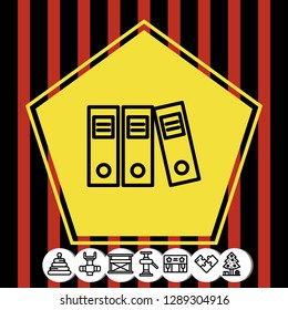 Office folders icon vector