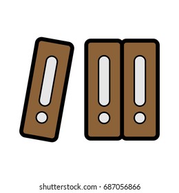 Office folders isolated on white