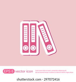 office folders with papers and documents, Archives folder icon