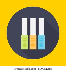 Office folders with papers and documents. Icon flat style vector illustration.
