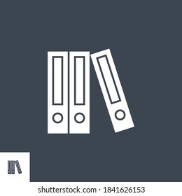 Office Folders related vector glyph icon. Isolated on black background. Vector illustration.