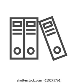Office Folders Thin Line Vector Icon. Flat icon isolated on the white background. Editable EPS file. Vector illustration.