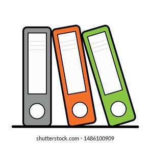 Office folders vector icon. filled flat sign for mobile concept and web design. Binder, files glyph icon. Symbol, logo illustrator. File Folder Vector Icon. Vector illustration of office binders.