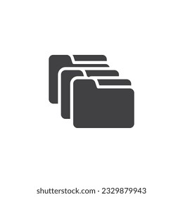 Office folders vector icon. filled flat sign for mobile concept and web design. File folders  glyph icon. Symbol, logo illustration. Vector graphics