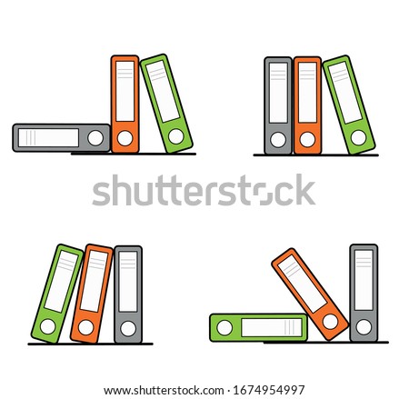Office folders vector icon. Filled flat sign for mobile concept and web design. Binder, files glyph icon. Symbol, logo illustrator. File Folder  Icon. Vector illustration of office binders.
