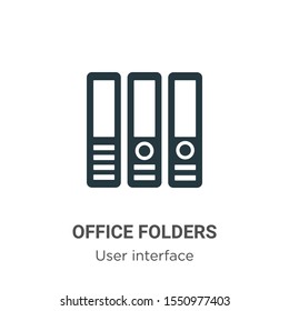 Office folders vector icon on white background. Flat vector office folders icon symbol sign from modern user interface collection for mobile concept and web apps design.