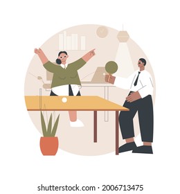 Office fun abstract concept vector illustration. Rest break at work, office fun game, stress management, sport zone, colleagues playing together, teambuilding activity abstract metaphor.