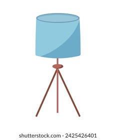Office furniture of colorful set. A vibrant lamp with a playful cartoon design adds a pop of color and personality to any space. Vector illustration.