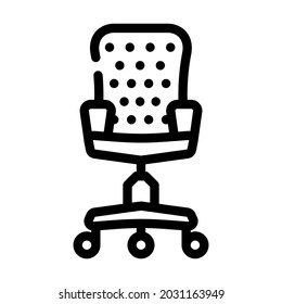 office furniture line icon vector. office furniture sign. isolated contour symbol black illustration