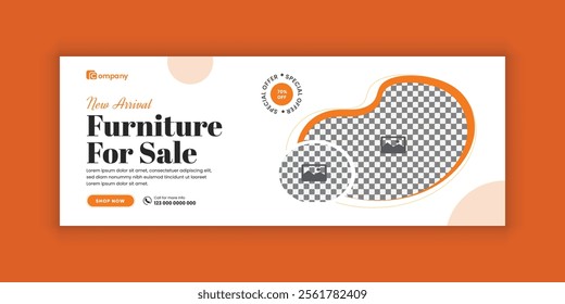 Office Furniture Sale  social media Cover Design and Online Banner Design Template