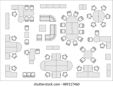 Office Furniture Top View 