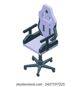 Icono de silla de juego de oficina vector isométrico. Muebles de gamer. Sport electronic