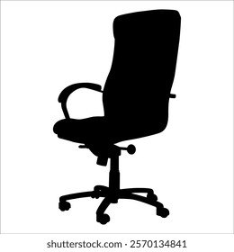 Office or Gaming Chair silhouettes vector illustration