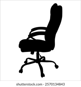 Office or Gaming Chair silhouettes vector illustration