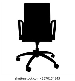 Office or Gaming Chair silhouettes vector illustration